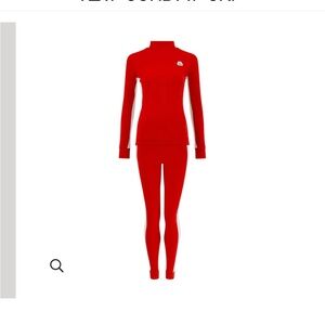 Women’s Red Thermal Leggings & Top Set XS/S